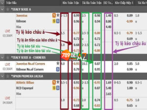 Cách tính tiền trong cá cược bóng đá tại nhà cái 789bet